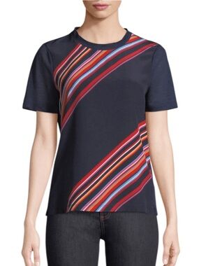 Tory Burch Kayla Linen Silk Blend Tshirt